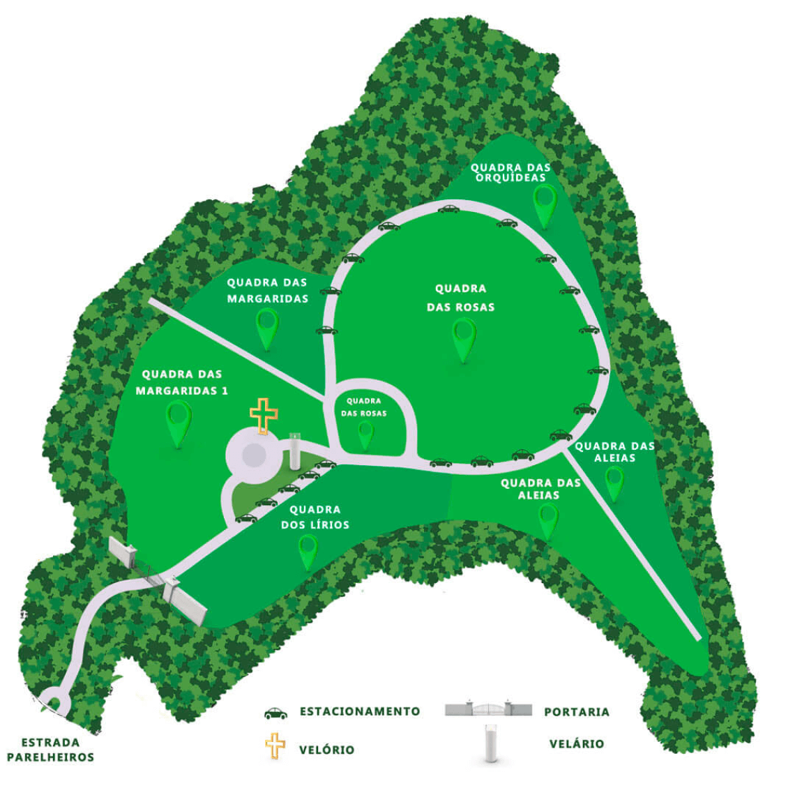 mapa do parque